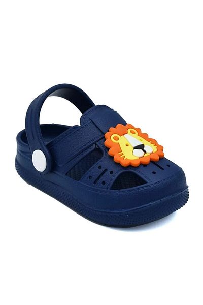meko aksesuar Navy Blue Kids Animal Figured Non-Slip Sole Sandals Slippers