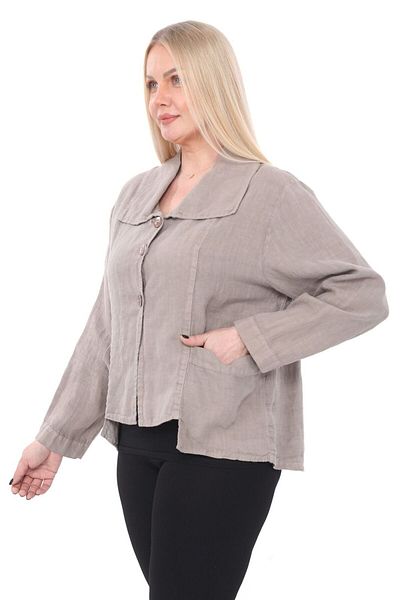 lovedrobe Plus Size Women's Tunic Jacket 22003-Mink - 46