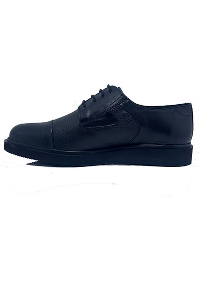 TAHİR TÜRK Tahir Türk 921 Black Burnt Laced Genuine Leather Men's Classic Shoes