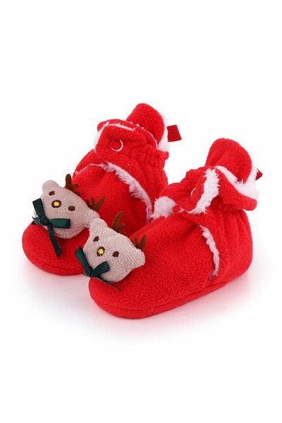 Superbaby Red plush boots - Reindeer