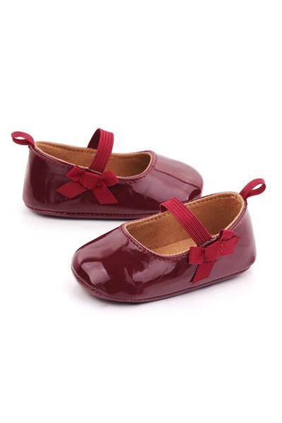 Superbaby Pantofiori visinii din piele ecologica lacuita