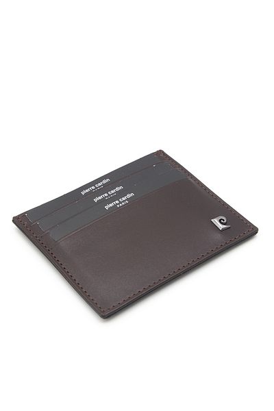 Pierre Cardin Καφέ Δερμάτινη θήκη πιστωτικής κάρτας Unisex 042D06