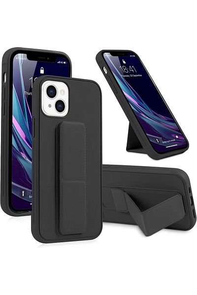 Generic Case Cover For iPhone 14 Pro with Magnetic Stand & Holder, Premium Silicone Hand Strap and Grip