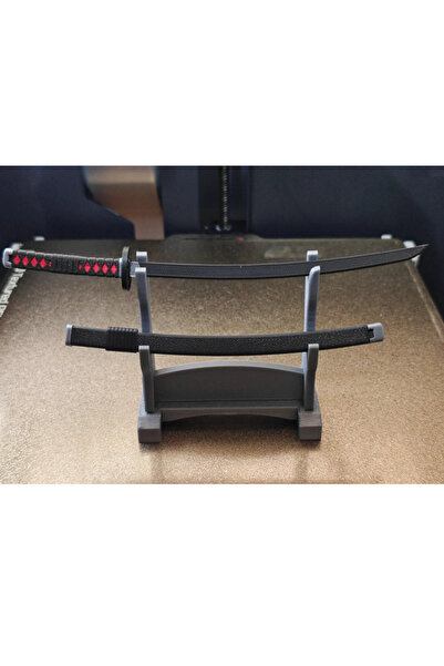 GRAT3D Demon Slayer Tanjiro Mini Katana Kılıç Seti - 15 cm Masaüstü Dekoratif...
