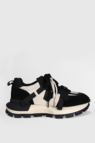 Lufian Yoko Black Women's Genuine Leather Sports Shoes