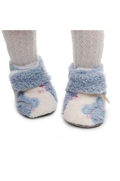 Superbaby Botosei imblaniti bleu cu alb - Teddy