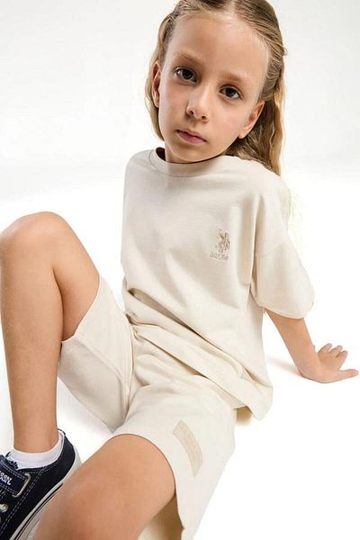 U.S. Polo Assn. Kids U.S. Polo Us2090-4 Girl's Bermuda Suit