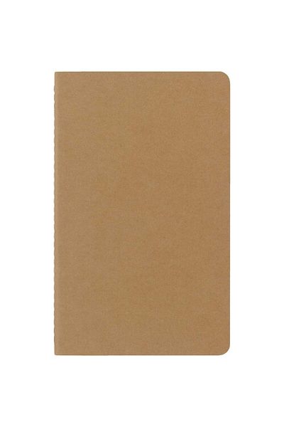 Moleskine Striped Cahier Notepad Set of 3 L Size Kraft Brown