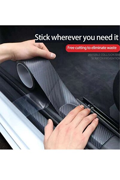 Yıldız İzi 3d Karbon Folyo Tampon Çamurluk Bagaj Kapı Eşiği Koruyucu Şerit Eşik Koruma Bantı 3d Folyo 3mt X 5cm