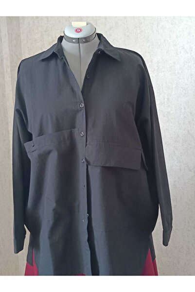 Cream&Rouge BÜYÜK CEPLİ KADIN GÖMLEK