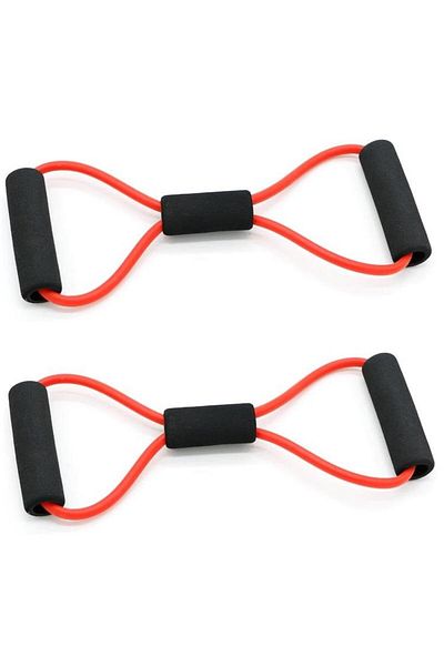 3B Trend (2 Pcs) Exercise Sport Plates Resistance Band Pilates Rope Gymnastics Rubber