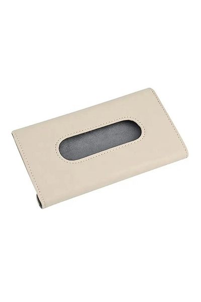 ABYZ Elegant napkin holder for car sunshade, eco-leather, dimensions 23x12.5x2.5cm, color Beige ABYZ™