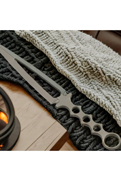 GRAT3D Skeletonized Dagger - Özel Tasarım Bıçak - 2 Adet - 24 cm- Plastik Dekor-Gerçek Değildir