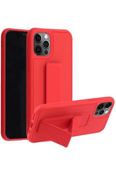 Generic Case Cover For iPhone 14 Pro with Magnetic Stand & Holder, Premium Silicone Hand Strap and Grip