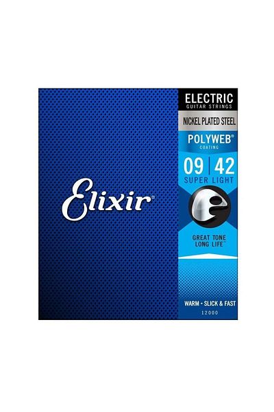 Elixir سلسلة جيتار كهربائي فائقة الخفة من بولي ويب (09-42)