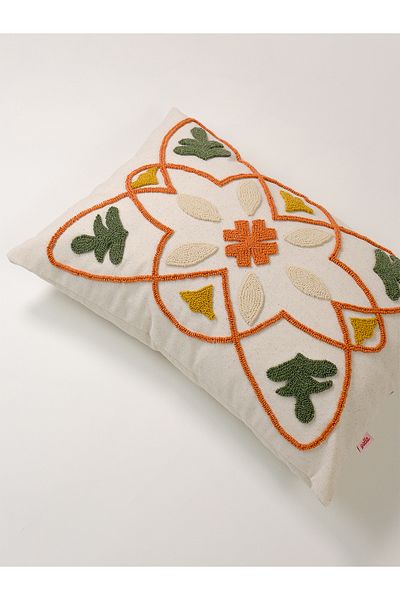 Galia Tasarım Κάλυμμα μαξιλαριού Bohemian Punch Throw - Marrakech Washed Linen