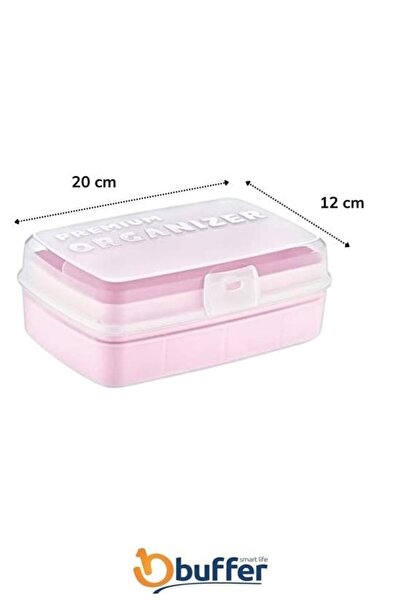 CT STONES Ct-Stones ®   12 Compartments Multi-Purpose Jewelry Buckle Box Sewing Box Organizer Box with Lid Compartment Box