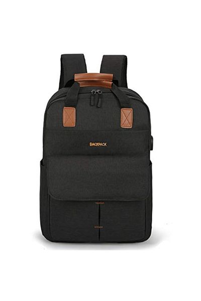 PUFO Rucsac practic Pufo cu port de încărcare USB, husă și penar incluse, 40 x 30 cm, negru
