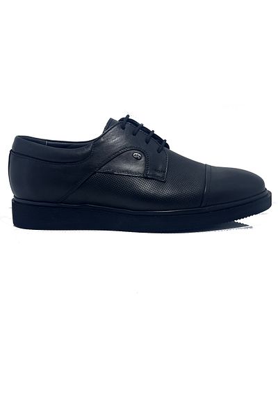 Berenni Berenni̇ Black Lace-Up Genuine Leather Casual Classic Men's Shoes