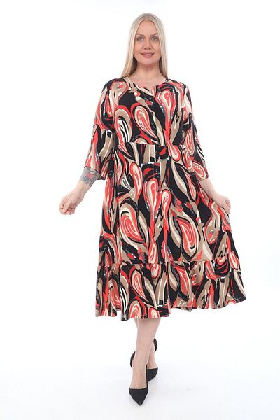 lovedrobe Plus Size Women's Dress 24249-3-Black - 54