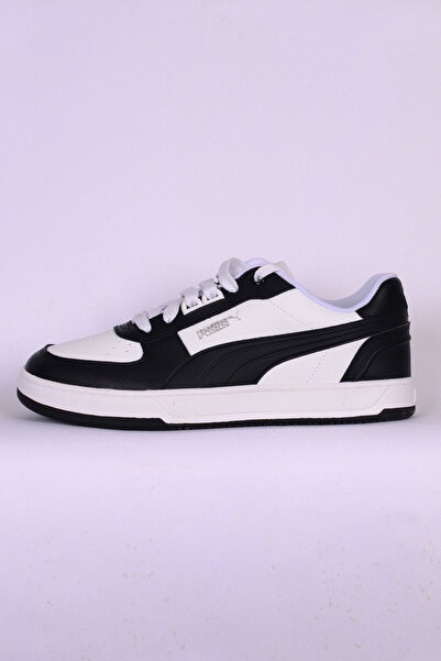 Puma 395016 04 PUMA CAVEN 2.0 LUX Bağcıklı Orapedik Düz Taban Siyah-Beyaz Erkek Günlük Spor Ayakkabı