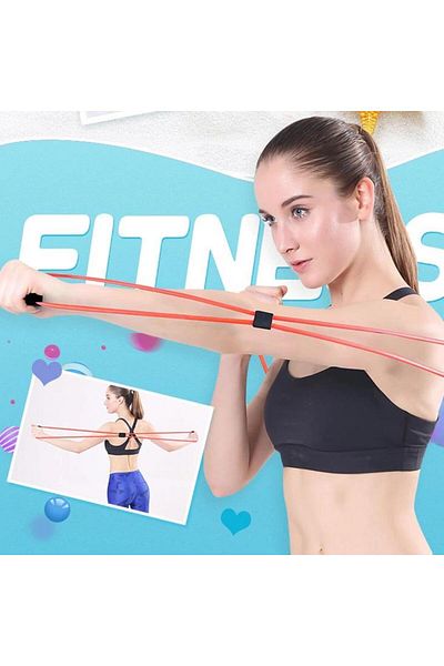 3B Trend (2 Pcs) Exercise Sport Plates Resistance Band Pilates Rope Gymnastics Rubber