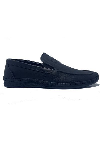 GMZ 415 Black Genuine Leather Casual Men's Shoes