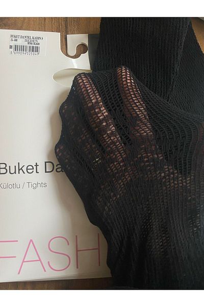 DAYMOD ÇORAP Чорапогащи с дантела и мрежест шарен дизайн Buket