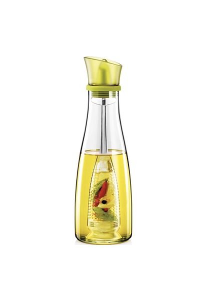PUFO Pahar de infuzie Oliviera cu infuzor și pipetă din silicon pentru lichide, ulei, oțet, 500 ml