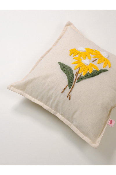 Galia Tasarım Golden Bloom - Husă de pernă cu flori galbene