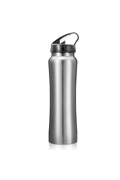 PUFO Termos metalic simplu pentru băuturi, izotermic, 600 ml, argintiu