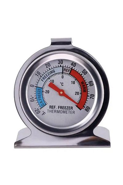PUFO metal thermometer for refrigerator, freezer or cold rooms, range -20°C / + 80°C