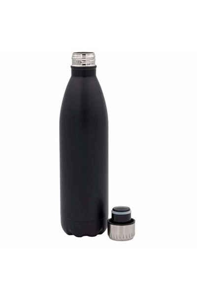 PUFO Termos metalic clasic pentru băuturi, izotermic, 500 ml, negru