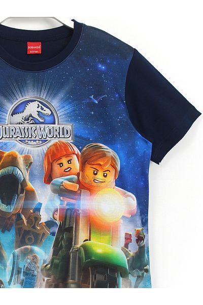 DobaKids Dinosaur Playstation 4 Xbox Console Game Jurassic World 3D Printed Boys' T-Shirt