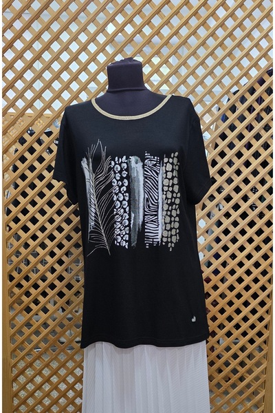 First Women's Short Sleeve Plus Size Combed Cotton Blouse