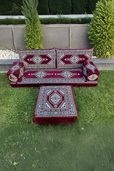 mdhomecarpet Şark Köşesi Minder Takımı | Yer , Sırt Minderi, Etnik Desen, Sal...