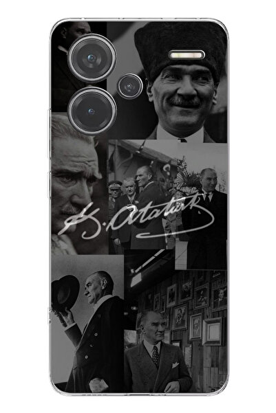 TechTree Redmi Note 13 PRO PLUS 5G Uyumlu Kemal Atatürk İmza Şeffaf Silikon K...