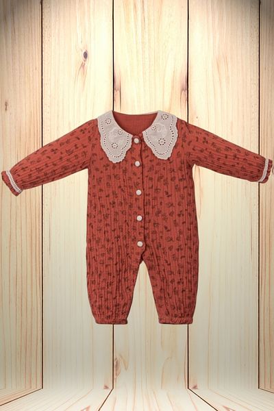 Baby s Breath Flower Piti Flower Patterned Muslin Baby Girl Jumpsuit 100% Cotton 3-6-9-12 Months Baby Girl Outfits