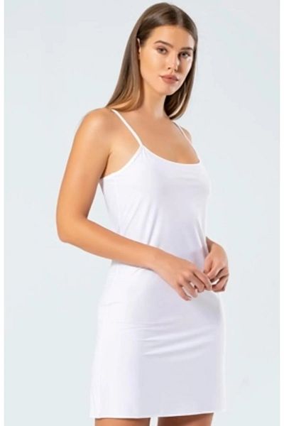Anıt Combed Cotton Petticoat Underskirt White 2203