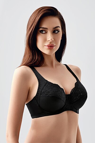 C&City Sutien minimizator cu dantelă C12305 negru