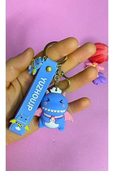 nss sky rock 3D Luxury Large Size Cute Baby Dinosaur Silicone Keychain and Bag Accessory