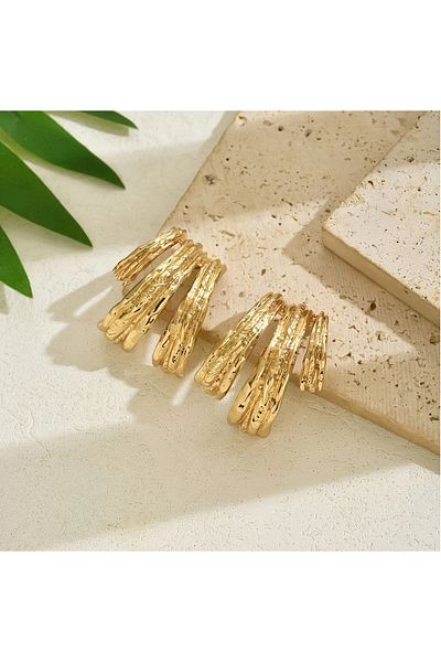 mos&more Gold 3 Piece Hoop Brand Women's Earrings