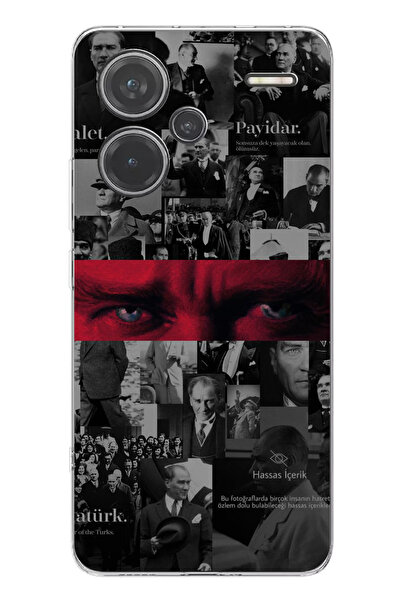 TechTree Redmi Note 13 PRO PLUS 5G Uyumlu Atatürk Gözler Tasarım Şeffaf Silik...