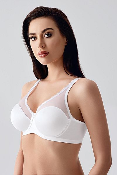 C&City Minimizer Bra - Tulle Detail - White C12304