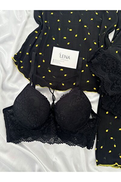 Lena Homewears Dámská sada pyžama se vzorovanou spodním prádlem