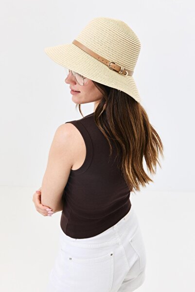 C&City Straw Beach Hat Y25730-18 Beige