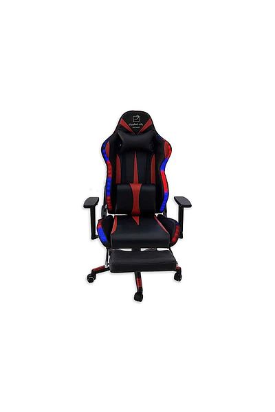 BACK COMFORT Gaming Chair with Side Speakers and LED Lights | Adjustable Footrest and Reclining Back