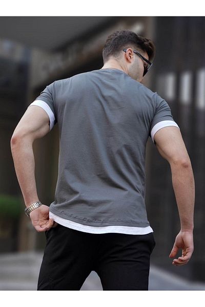 Madmext Tricou Basic Smoked pentru bărbați 4459