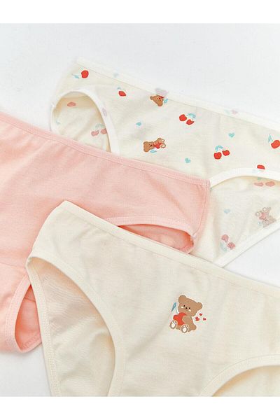 LC Waikiki Lcw Kids Printed Girls' Panties 3-Pack (S5)