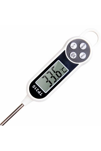 PUFO Digital food thermometer with rod, LCD display, 4 buttons, measurement range -50° C - +300° C